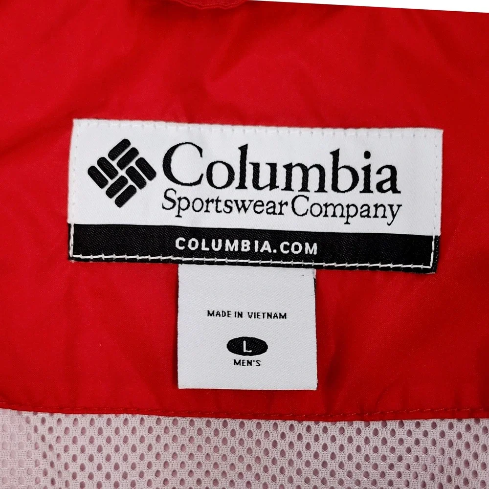Columbia Sportswear Ohio State Buckeyes Hooded Packable Windbreaker Jacket Large
